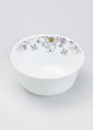 Столовый сервиз тарелок 24 штуки керамических на 6 персон белый с росписью цветы5 фото