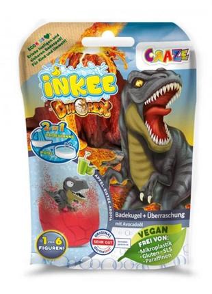 Ароматна бомбочка для ванни з іграшкою inkee - динозаври