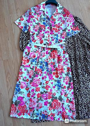 Яркое платье , платье-рубашка , платье - халат