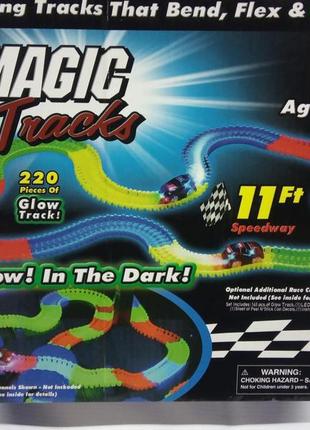 Конструктор toy magic track, світний перегоновий трек, 220 деталей 000004248¶2 фото