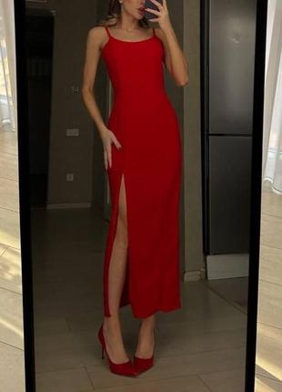 Роскошное однотонное базовое новое обтягивающее облягающее женское вечернее длинное...