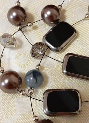 Намисто вінтажне. багаторядне. чешське скло