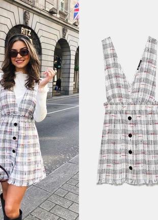 Распродажа твидовый винтажный сарафан zara платье платье платье