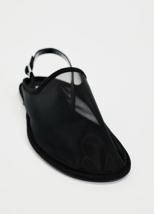 Мюлі жіночі сітка zara чорні5 фото