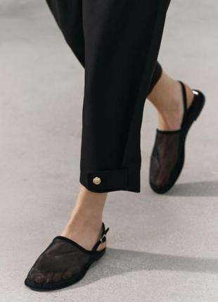Мюлі жіночі сітка zara чорні3 фото