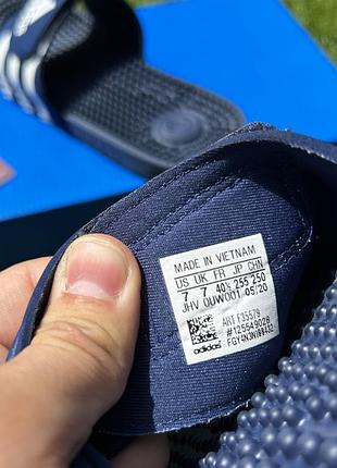 Жіночі шльопанці сланці adidas adissage duramo slide aqua сині топочки