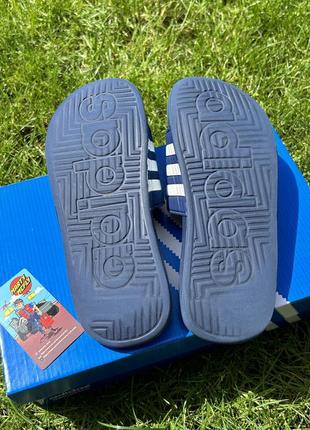 Жіночі шльопанці сланці adidas adissage duramo slide aqua сині топочки