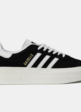 Женские кроссовки адидас газель - adidas gazelle bold (platform) black