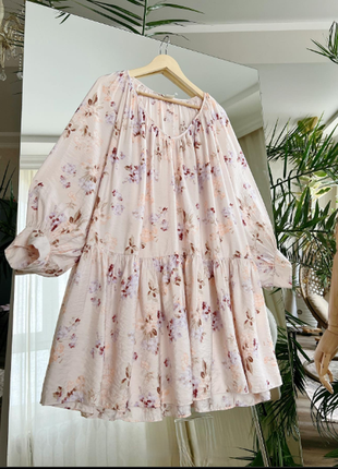 Вискозное миди платье оверсайз h&m