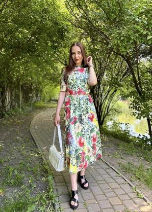 Сукня максі квітчаста з ременем, zara, р. s (26)