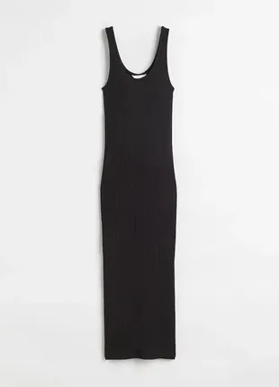 Платье в рубчик длины миди от h&m