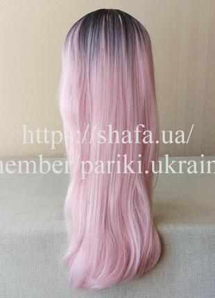 Новый розовый парик, омбре, без чешуйки, термостойкая, парик2 фото