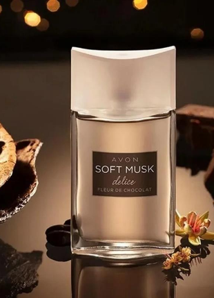 Туалетна вода soft musk delice fleur de chocolate avon
