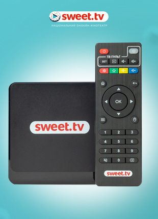 Смарт тв-приставка sweet.tv box 2 ultra hd + підписка тариф л на 4 міс