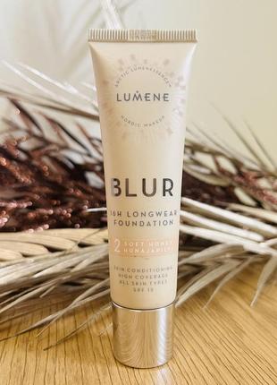 Оригінал lumene blur foundation вдосконалювальний тональний крем spf15 2 soft honey