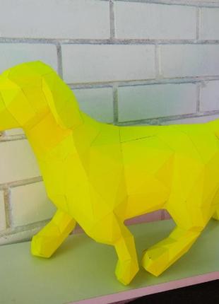 Paperkhan конструктор з картону 3d фігура собака пес паперкрафт papercraft подарунковий набір для творчості іграшка сувенір