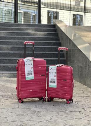3 шт комплект полипропилен horoso  чемодан дорожный  на колесах 4 колеса 360*9 фото
