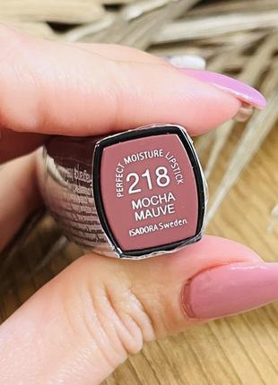Оригинальный нюдовый нюд увлажняющая помада isadora 218 mocha mauve perfect moisture lipstick