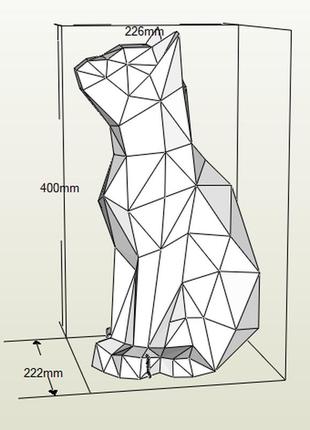 Paperkhan конструктор из картона кошка кот котенок оригами паперкрафт фигура развивающий набор подарок5 фото