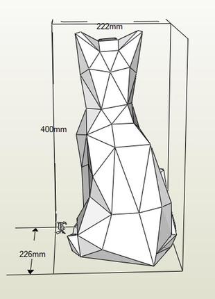 Paperkhan конструктор из картона кошка кот котенок оригами паперкрафт фигура развивающий набор подарок8 фото