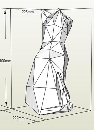 Paperkhan конструктор из картона кошка кот котенок оригами паперкрафт фигура развивающий набор подарок6 фото