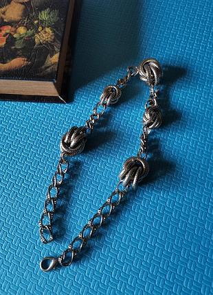 Ланцюг вінтаж масивний жіночій ланцюг сріблястий