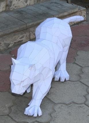 Paperkhan конструктор из картона кот лев тигр пума оригами papercraft 3d фигура развивающий набор антистресс2 фото