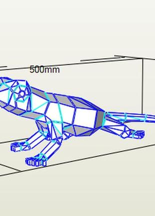 Paperkhan конструктор із картону ящірка оригамі papercraft 3d фігура розвивальний набір антистрес6 фото