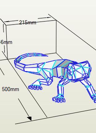 Paperkhan конструктор із картону ящірка оригамі papercraft 3d фігура розвивальний набір антистрес7 фото