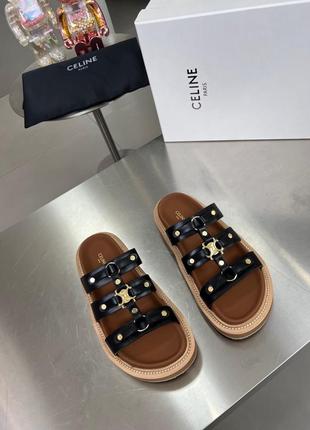 Селин celine шлепанцы натуральная кожа