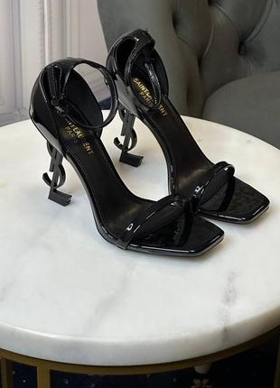 Брендовые туфли босоножки на каблуке в стиле ysl
