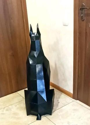 Paperkhan конструктор из картона доберман собака пес оригами papercraft 3d фигура развивающий набор антистресс3 фото