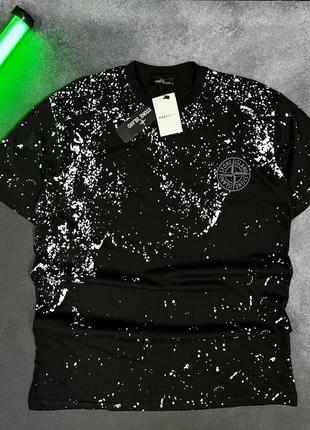 Футболка стон айленд чорна | футболки від stone island