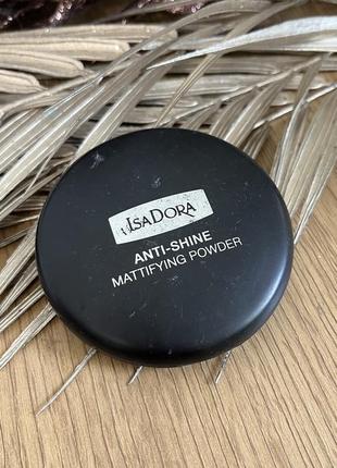 Оригінал матувальна компактна пудра для обличчя isadora anti shine mattifying powder spf 15, 33 matte caramel