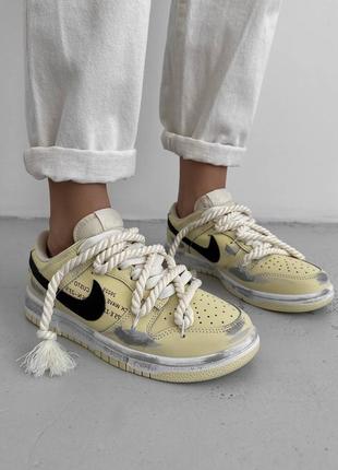 Женские кроссовки nike sb dunk low yellow