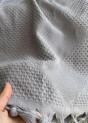 Бавовняне покривало з китичками 220х240 см