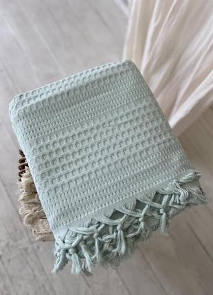 Бавовняне покривало з китичками 220х240 см