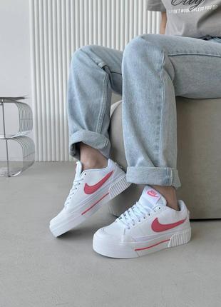 Жіночі кросівки nike court legacy pink