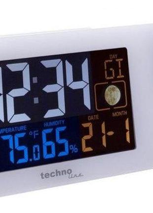 Годинник настільний проєкційний technoline white