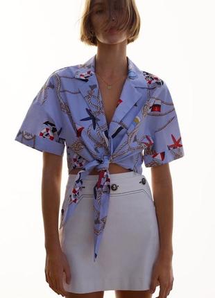 Эффектный комплект юбка рубашка зара zara s