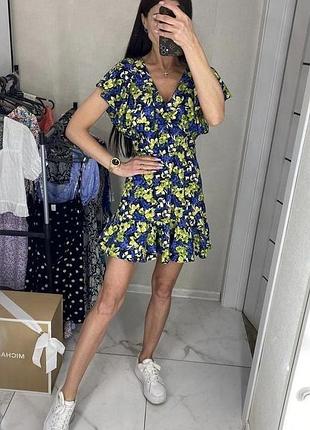 Натуральна літня сукня плаття asos у квітковий принт розмір s
