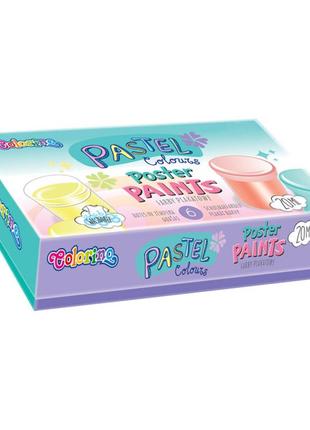 Гуаш colorino pastel 6 кольорів 20 мл (84989ptr)