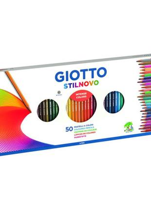 Олівці кольорові fila giotto stilnovo 50 кольорів із чинкою (25730000)