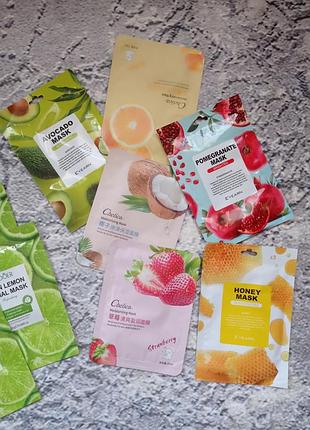 Набор натуральных масок для лица.
