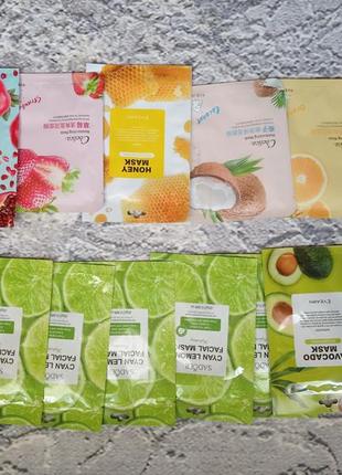 Набор натуральных масок для лица.