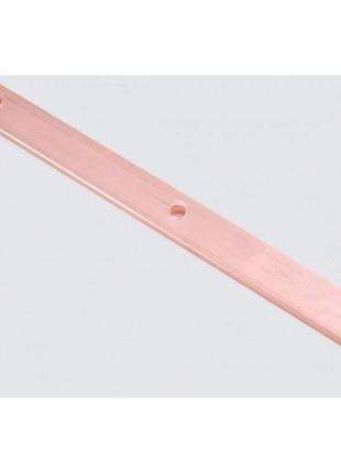 Шина заземлення мідна 20х5мм (1м), d6.2мм, крок 89 мм