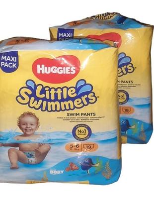 Подгузники-трусики huggies little swimmers small размер 5-6 (12-18 кг) 19 шт
