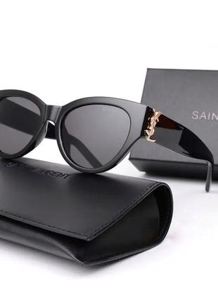 Окуляри в стилі yves saint laurent (ysl) сонцезахисні очки чорні