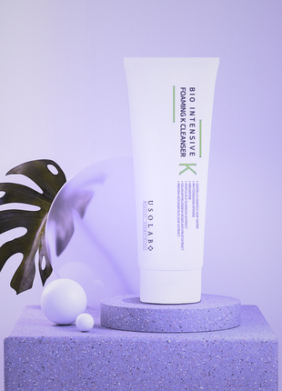 Пінка з вітаміном к для чутливої шкіри обличчя usolab bio intensive foaming k cleanser - 120 мл