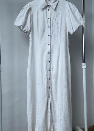 Сукня  сорочка максі з рукавами ліхтариками платье рубашка макси с рукавами фонариками river islamd